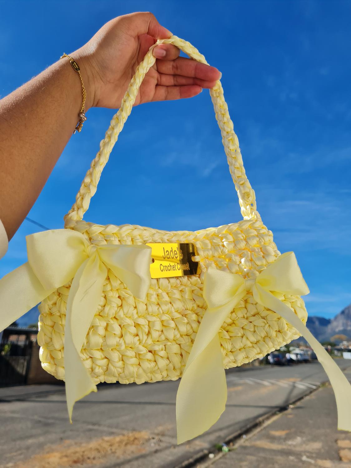 Yellow bow bag
